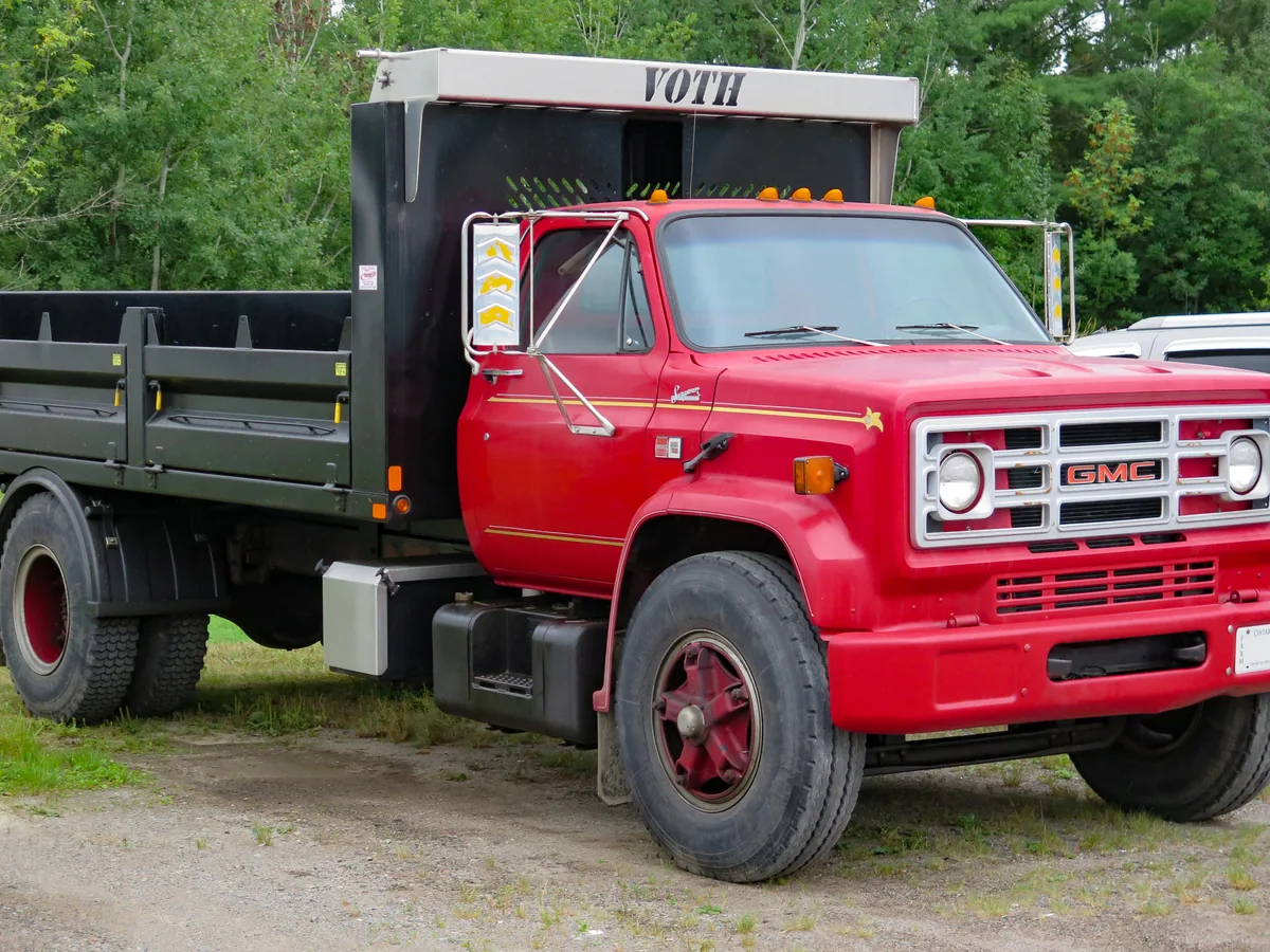 Medium-duty GMC dump truck